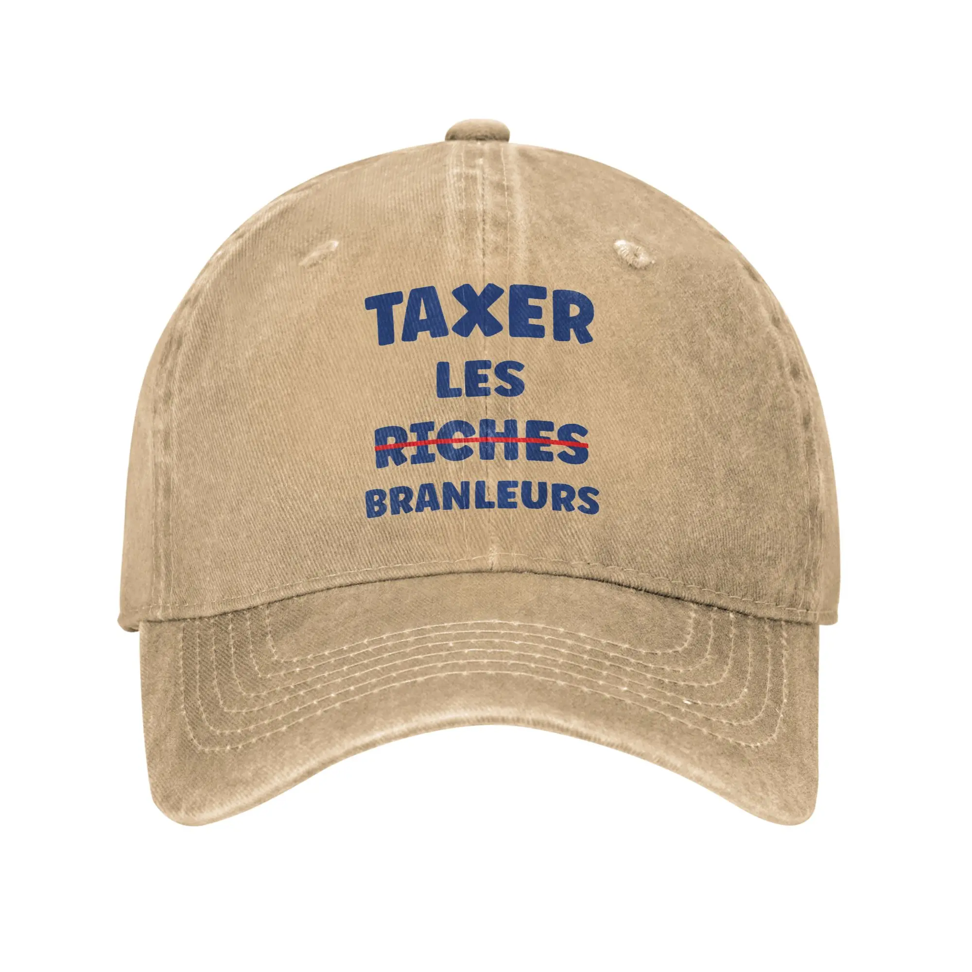 Taxes Wankers France Humour Taxer Les Riches Baseball Caps Men Women Distressed Cotton Headwear  Outdoor Adjustable Hats Cap
