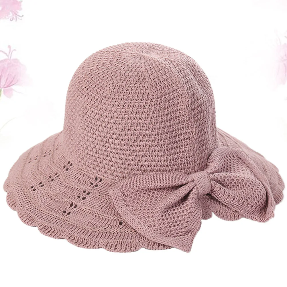 

Sun Visor Seaside Knitted Hat Fashion Premium Fabric Women Lightweight Sun Protection Wide Brim Hats for Vacation Gardening
