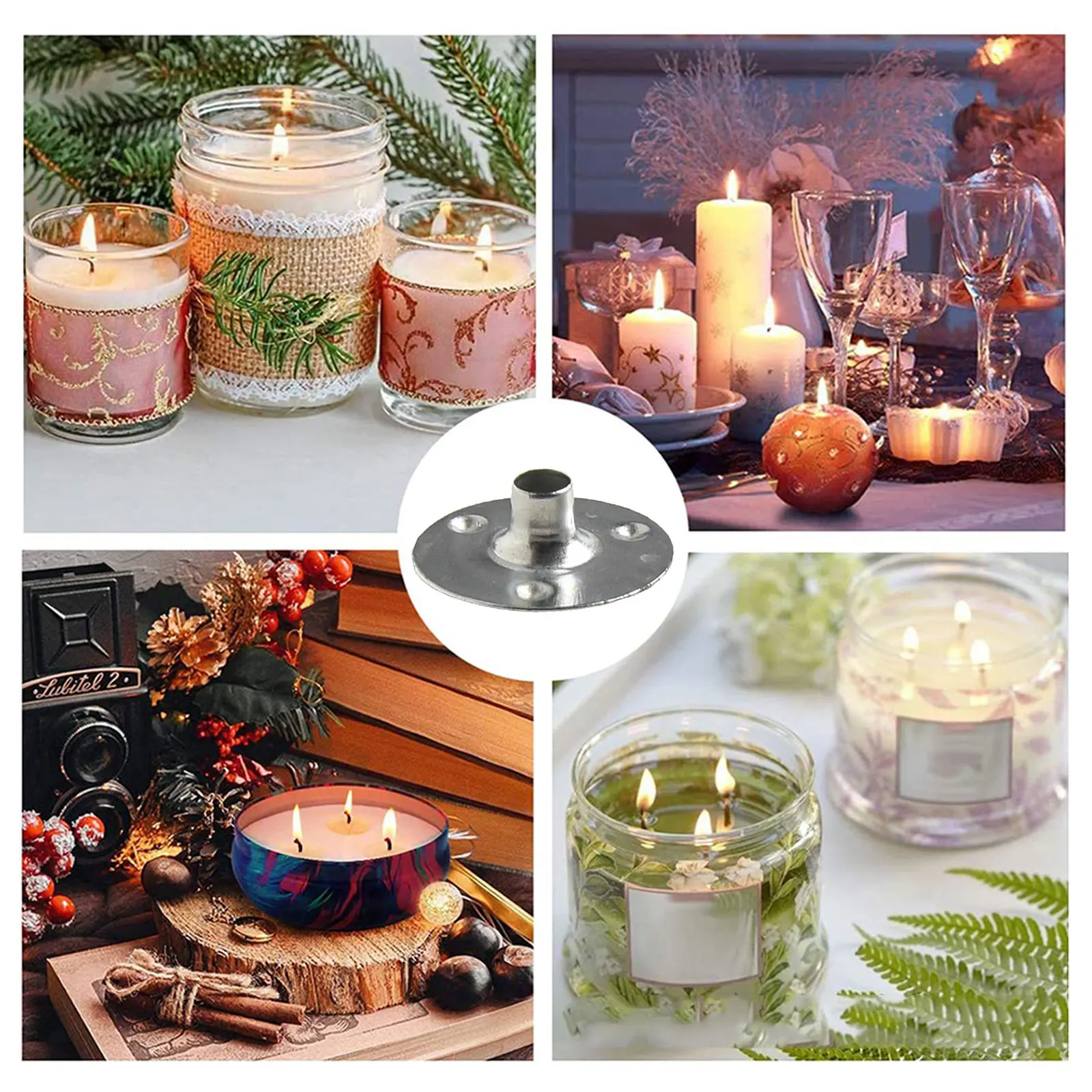 Candle Making Projects Candle Wicks Tabs Metal Wicks Holder Candle Making Metal Material Candle Production Aid