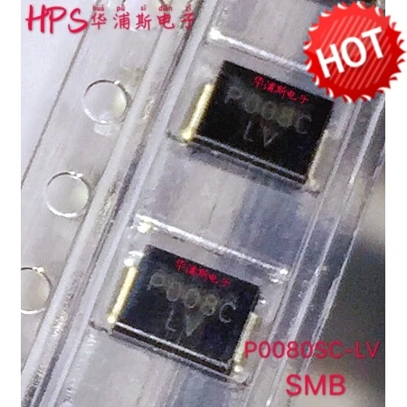 50 stücke 100% orginal neue SMD blitzschutz diode P0080SC-LV siebdruck P008C paket SMB original disk semiconductor