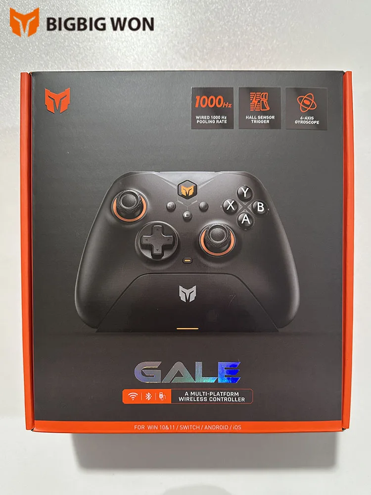 Original BIGBIG Won New Gale controlador de juego inalámbrico gatillo Bluetooth Gamepad con cargador para Switch PC iOS Android