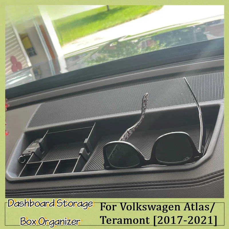 

Kptidy Car Interior Tray Dashboard Storage Tray Phone Holder Center Console Tidying For Volkswagen VW Atlas / Teramont 2018-2023