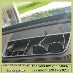 Kptidy Car Interior Tray Dashboard Storage Tray Phone Holder Center Console Tidying For Volkswagen VW Atlas / Teramont 2018-2023