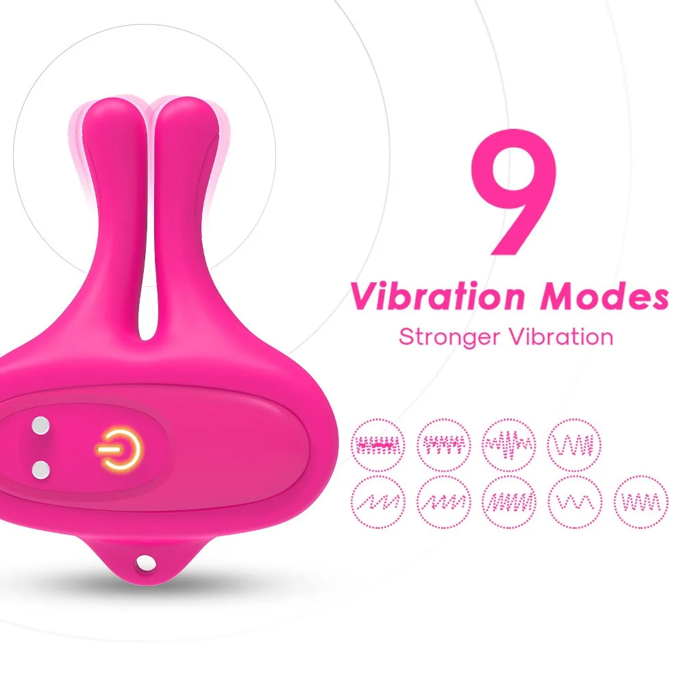 Vibrating Nipple Clamps Vibrator 9 Vibration Modes Magnetic Nipple Stimulation BDSM Adult Sex Toys for Women Couples Pleasure