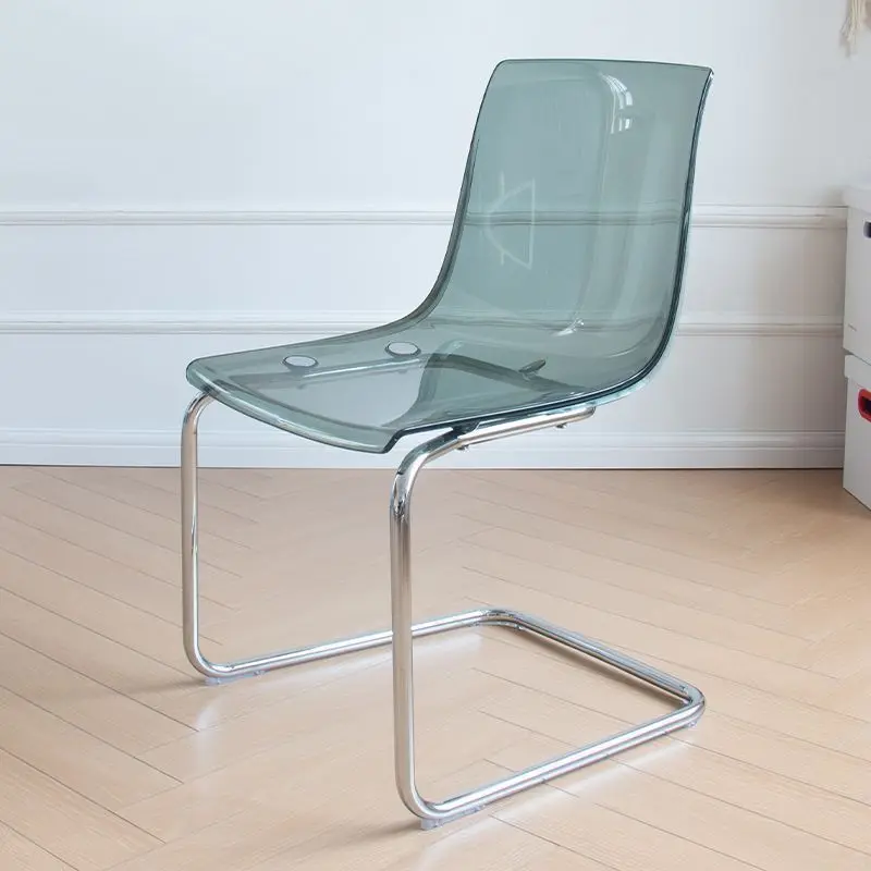 Modern Transparent Chair Designer Acrylic Dining Chair,Home Internet Celebrity Creative Backrest Dining Table and Chair
