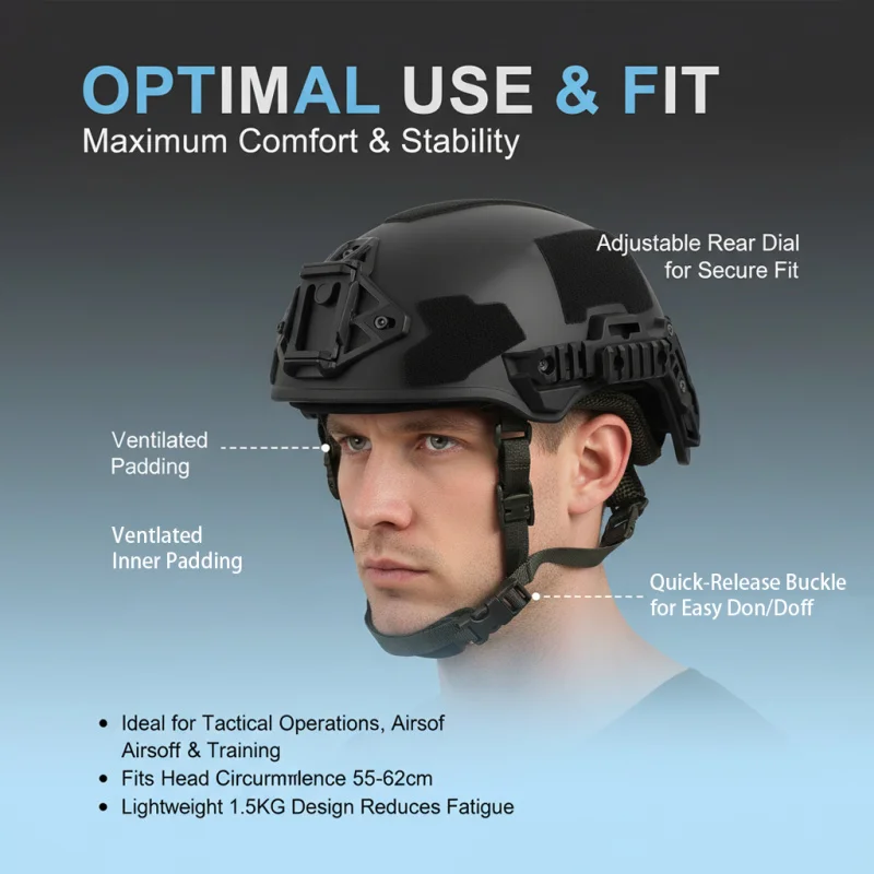 

Wendy Helmet 3.0 Thickened Tactical Airgun Safety Ballistic Helmet Adjustable Outdoor Hunting Sports Cycling Helmet Equipment