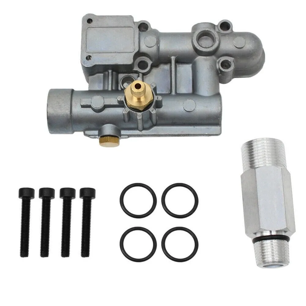 Pressure Washer Replacement Manifold Kit 16031 with Injector Intake Valve Bolts and O Rings for Standard 4-Bolt Systems