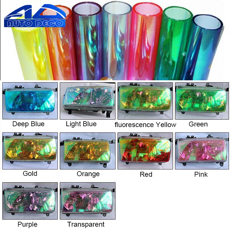 

30x60cm Car Color-Changing Film Car Styling Chameleon Headlight Taillight Vinyl Tint Sticker Light Film Wrap for Car Accessories