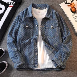 Supzoom 2023 New Arrival Top Fashion Embroidery Turn-down Collar Hollow Out Casual Single Breasted Denim Mens Jackets And Coats