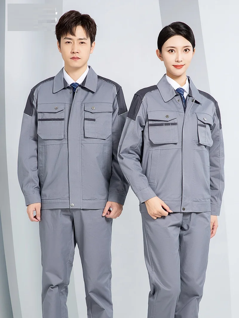 High Quality Work Clothing Thick Wear Resistant Fashion Worker Uniforms Factory Workshop Suits Repairman Mechanical Worker Wear