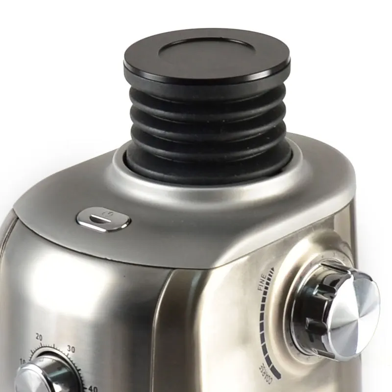 Smerigliatrice premere e soffiare per pulire la polvere rimanente del disco abrasivo piccolo contenitore per chicchi macinacaffè presa in polvere