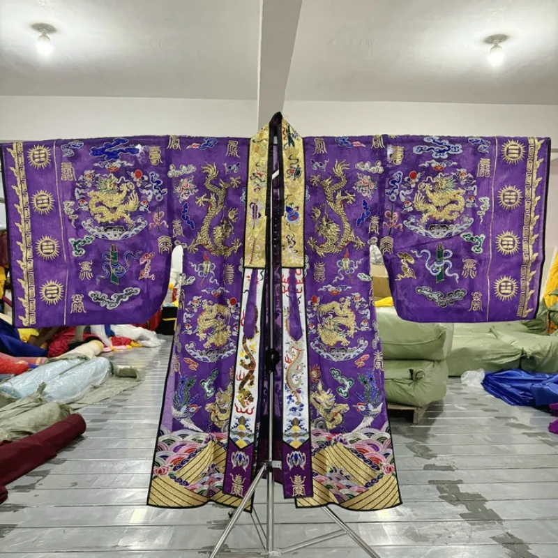 Silk small-sleeved robe, purple Twenty-Eight Stars Descent Daoist robe