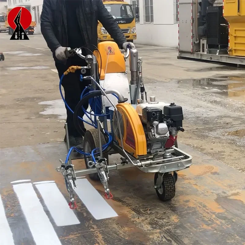 Factory Direct Sell Fully Automatic or Walk Behind Manual Airless Paint Spray Road Line Marking Machine