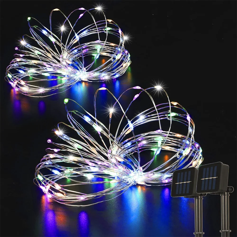 

Solar Fairy Lights Christmas Lights 8 Modes Firefly String Copper Wire Lights Multicolor Twinkle Lights For Party Bedroom 331