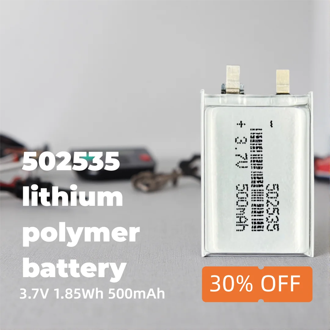 

Reliable Li-ion Polymer Battery 502535 3.7V 500mAh Compact Rechargeable Cell for Mini Devices, LED Lights, DIY Gadgets