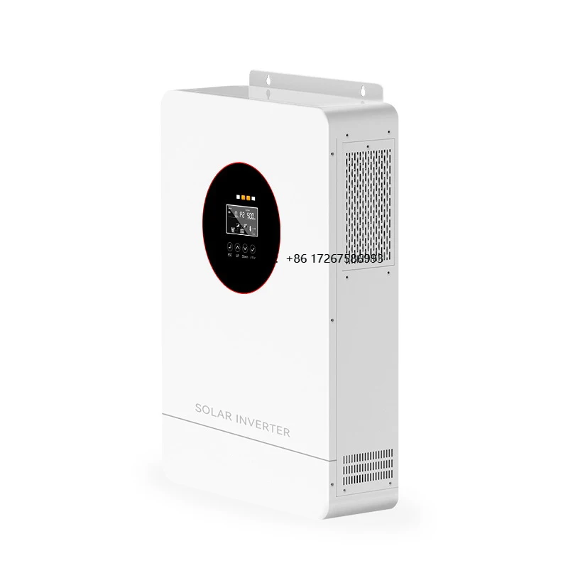 Hybrid solar inverter 4.2kw-12kw 110V/230 pure sine wave phase split 48V 6.3kw solar system, single three-phase output