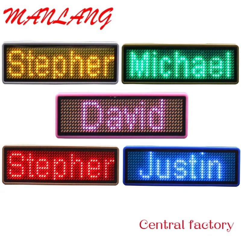 Custom  new led name tag for mini led signs Electronic badges