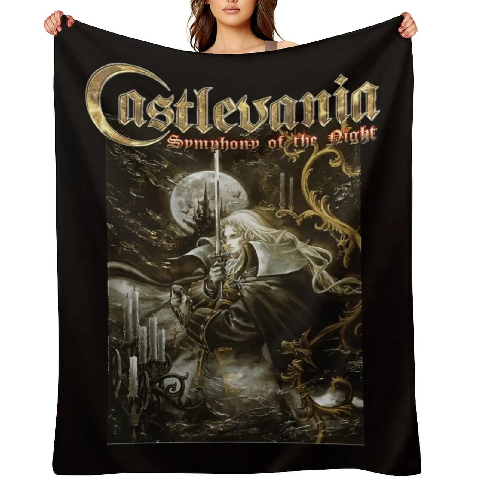 

Castlevania Symphony of the Night Throw Blanket Thins Large Giant Sofa manga Blankets