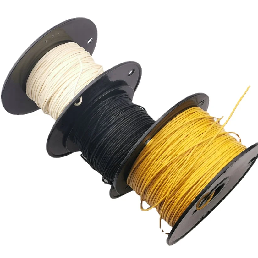 Cable de guitarra de estilo retro, tela de 30 pies (10-blanco/10-negro/10-amarillo), preteñida, 7 hebras, push back, 22 vatios