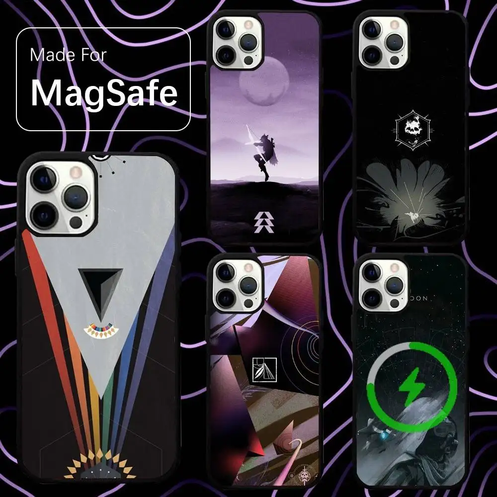 

D-Destiny 2 Game Phone Case For iPhone 16,15,14,13,12,11,Pro,Max,Plus,Mini,SE New Magsafe Magnetic Wireless Charging