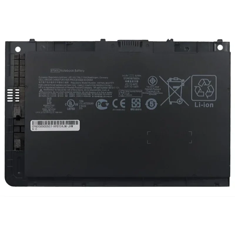 BT04XL baterai Laptop 3500MAH untuk HP EliteBook Folio 9470 9470M 9480M seri HSTNN-IB3Z HSTNN-DB3Z HSTNN-I10C BA06 687517-1C1