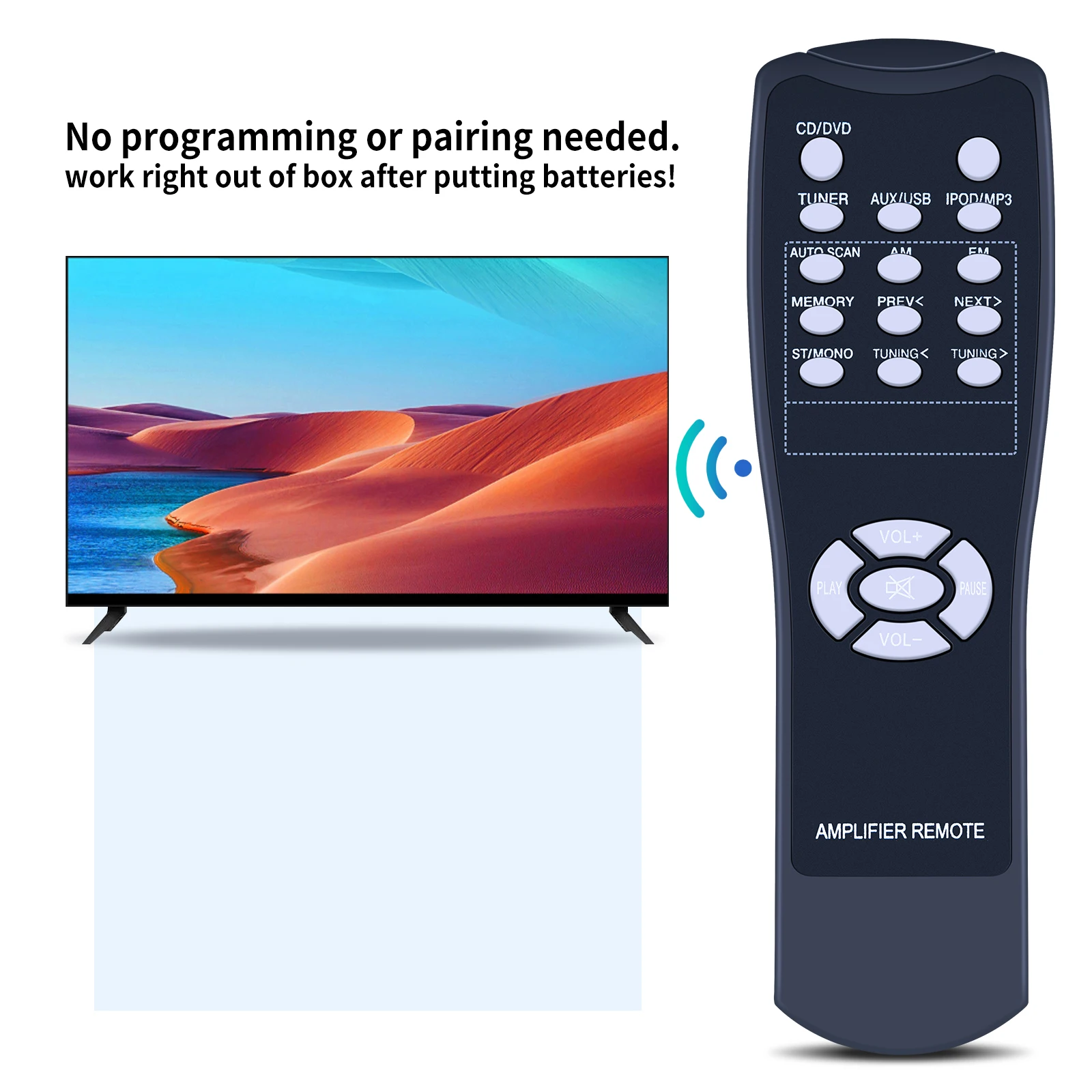 Nieuwe afstandsbediening voor Pyle PT390BTU PT390AU Bluetooth eindversterkersysteem