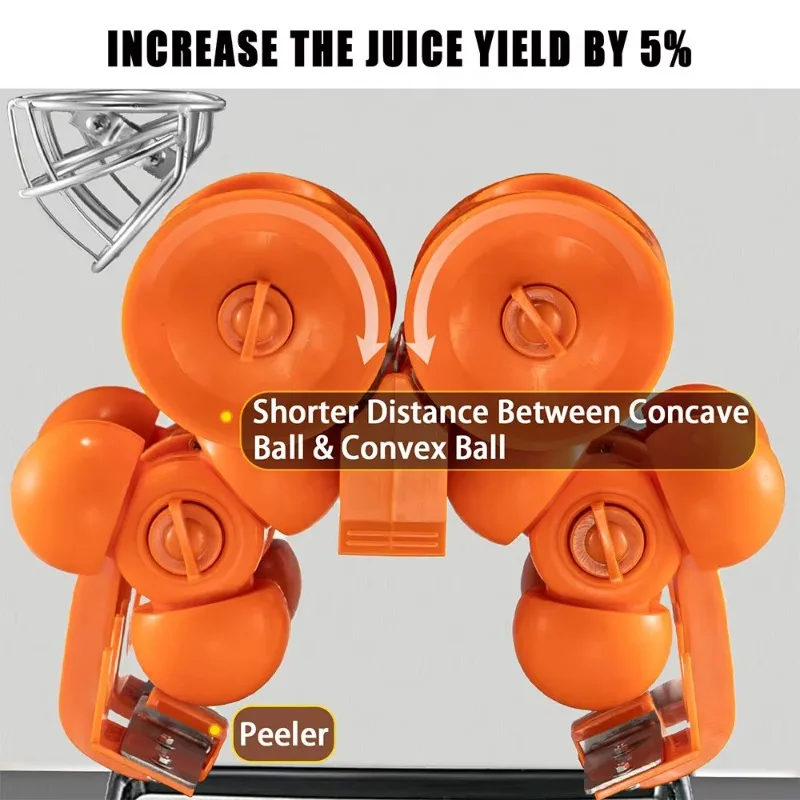Commercial Stainless Steel Housing 120W Power Juicer Orange Juicer Citrus Juicer