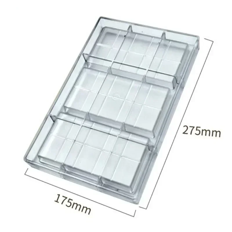 Dubai Chocolate Bar Mold Polycarbonate for Candy Bakery Baking Pastry Bakery Confectionery Utensil