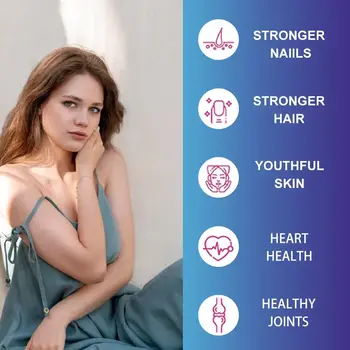 Kolagenní peptidové kapsle - doplňky stravy pro zdraví vlasů, nehtů, pokožky a kloubů, zvyšují energii, zpevňují pokožku, antioxidant 8 nejlepší prodej kolagenové doplňky - №7