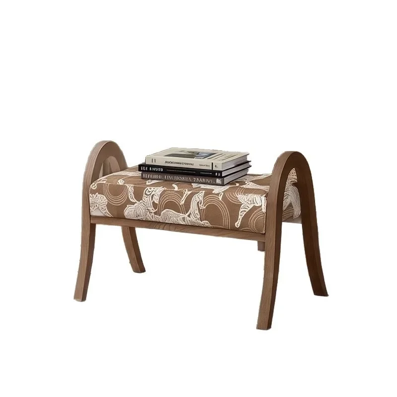 Living room home embroidery shoe changing stool casual designer door footstool