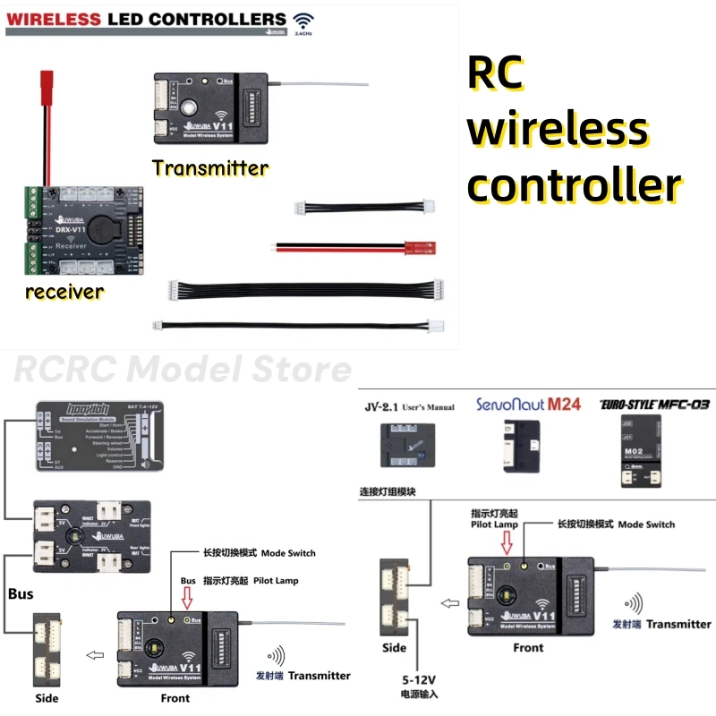 

1/14 RC Truck Wireless Lighting Control System Controller Kit Taillights For Tamiya 1/14 Scale RC Trailer Tractor Series DIY