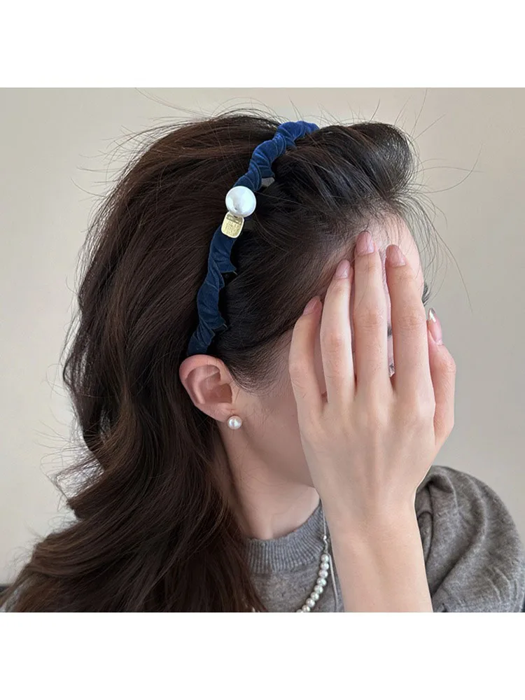 lastkiss-simple-pearl-toothed-hairband-women's-high-hairline-versatile-anti-slip-headband-hair-clip-hair-ties-hair-accessories