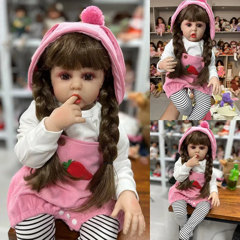 

24 Inch about 60 cm Reborn Dolls Cloth Body Erin Realistic Pretty Girl Baby Doll For Sale Doll Kid Birthday Xmas Gifts