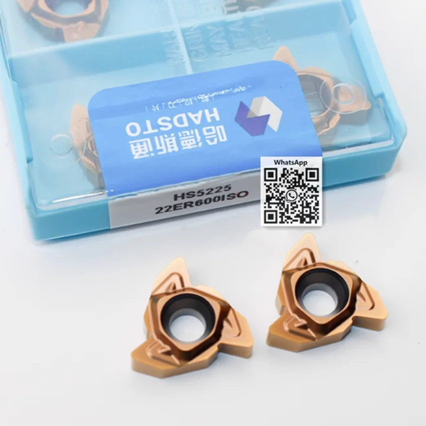 22ER600ISO HS5225 22ER 4.0ISO 5.0ISO 6.0ISO N60  HADSTO CNC hard alloy blade Threading inserts Carbide inserts 10PCS/BOX