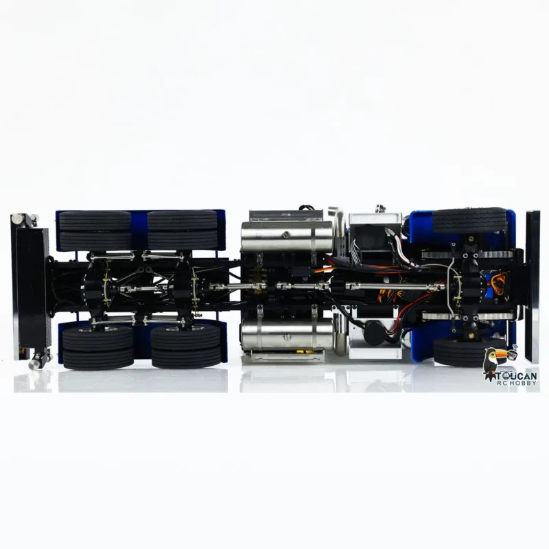 1/14 RTR 6x6 هيكل معدني 56344 RC شاحنة جرار لتقوم بها بنفسك سيارات راديو التحكم مركبة ضوء الصوت الدخان PL18 نموذج لألعاب TAMIYAYA