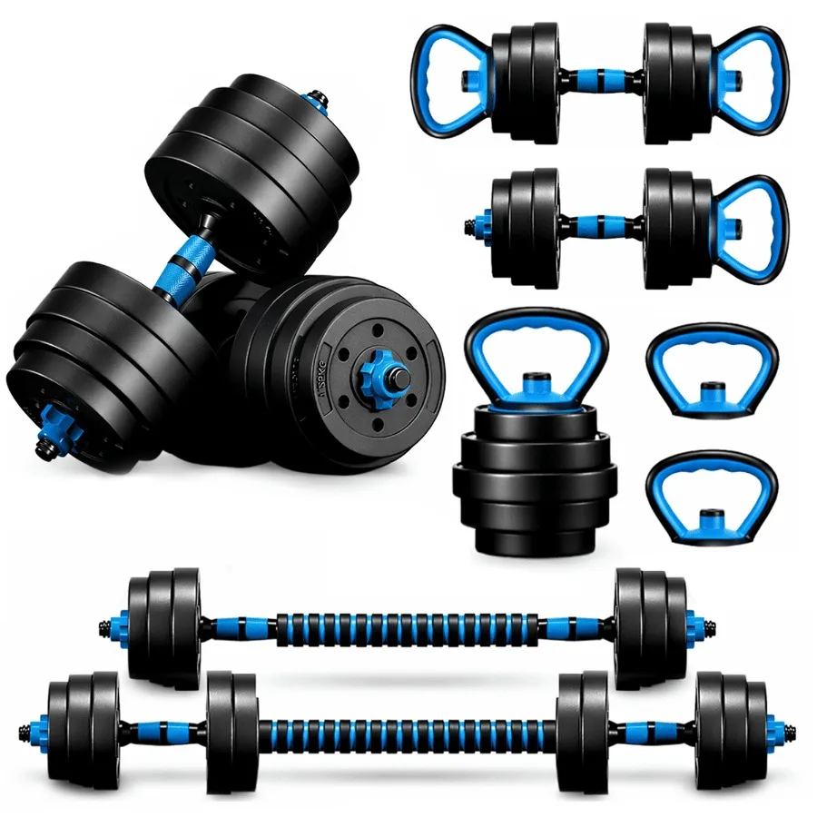 Adjustable Dumbbells Portable Changeable Dumbbell Kettlebells Push up Stand and Barbell Set with Adjustable Weights Dumbbells-4