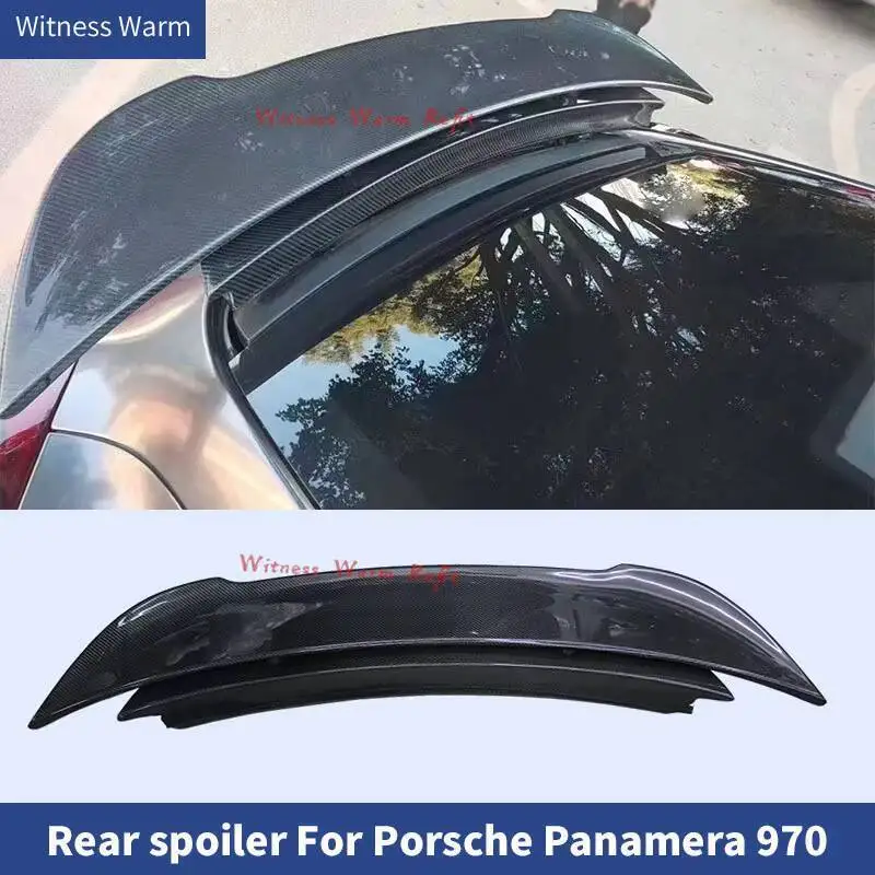 Aileron de lèvre de coffre d'aile arrière de voiture en Fiber de carbone, becquets pour Porsche Panamera 970, 2010, 2011, 2011, 2012, 2013, 2014, 2015, 2016