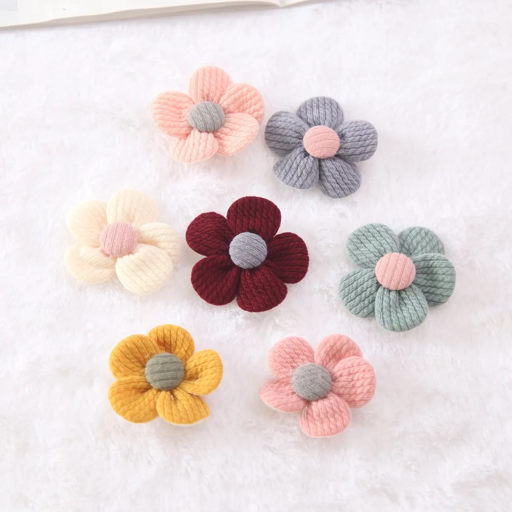 5cm Satin flower DIY accessories for Hair fabric flowers  Hair Accessories Head wrap without headband No Barrette bow 10pcs/lot