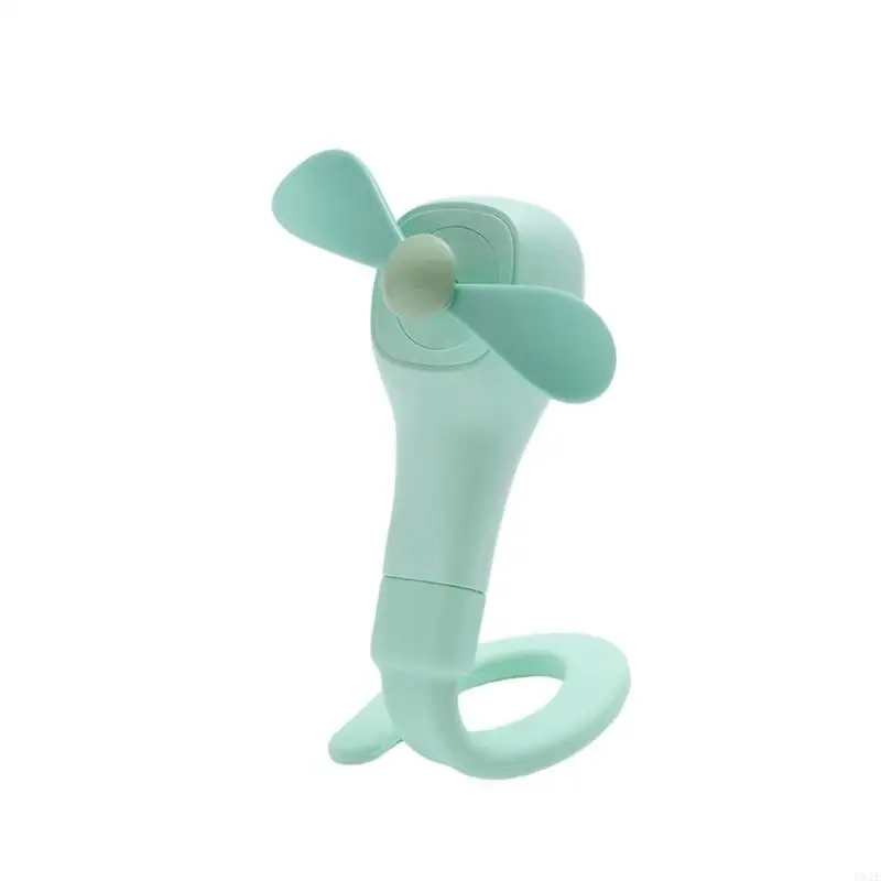 U1JE Travel Friendly Crollers Fan Fan Гибкий монтажный вентилятор Перезаряжаемый охлаждающий вентилятор Пластинка Текстура, для