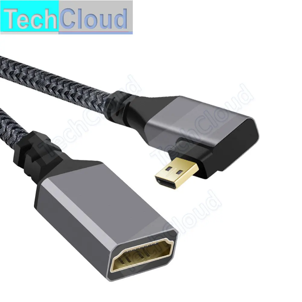 

4K HDMI-compatible Micro HDMI to HDMI Adapter Male to Female Cable HDMI 4K@60Hz HDR 3D Dolby 18Gbps High Speed extension cable