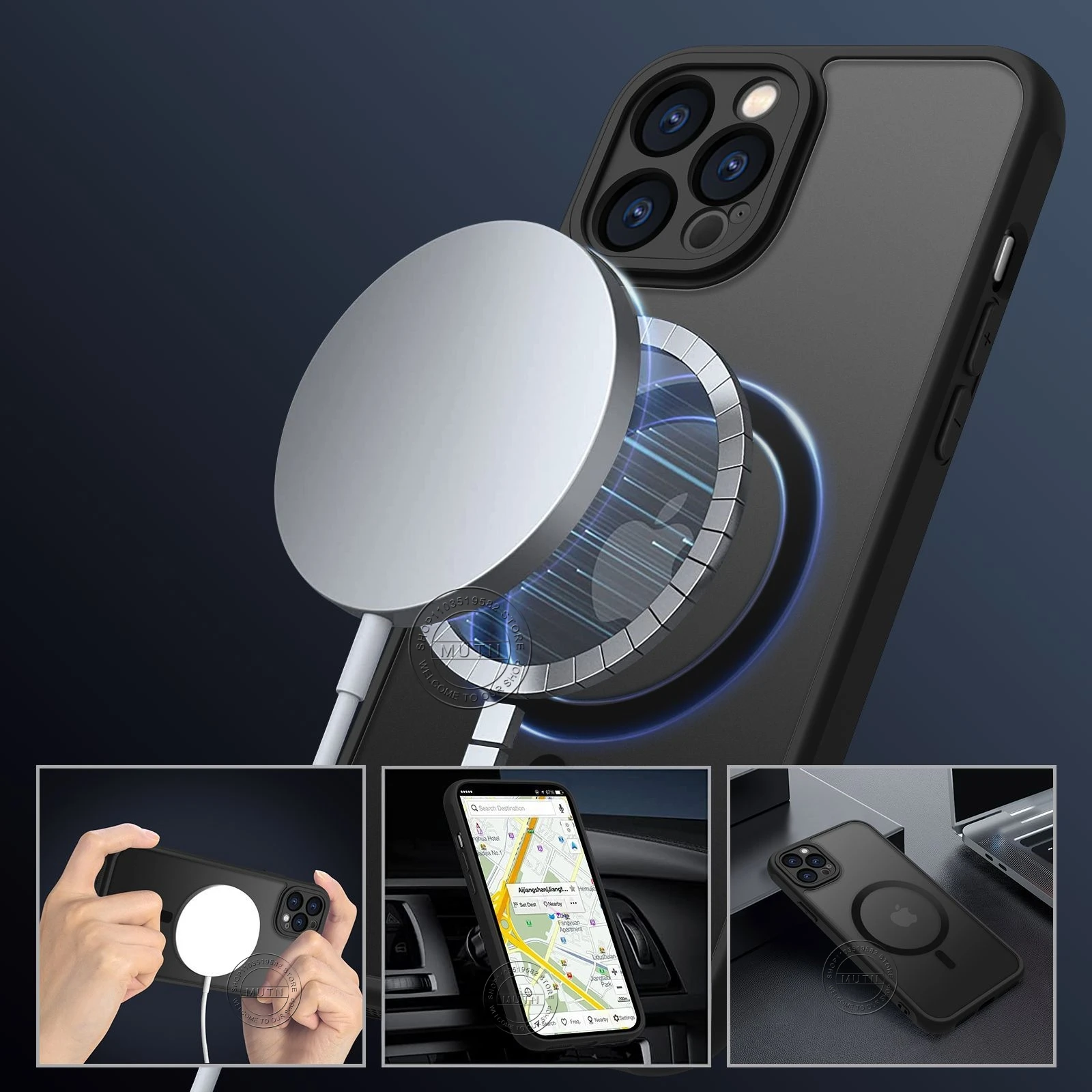حافظة لهاتف Xiaomi 15T 14T 14 15 Ultra POCO C71 X7 F6 Pro Redmi A5 حافظة Magsafe مغناطيسية صلبة مقاومة للصدمات شفافة غير لامعة