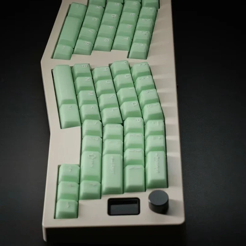 ECHOME-PBT Dye-Sublimação translúcido Keyboard Cap Set, Cyan Jade Tema, Perfil cereja, teclado mecânico