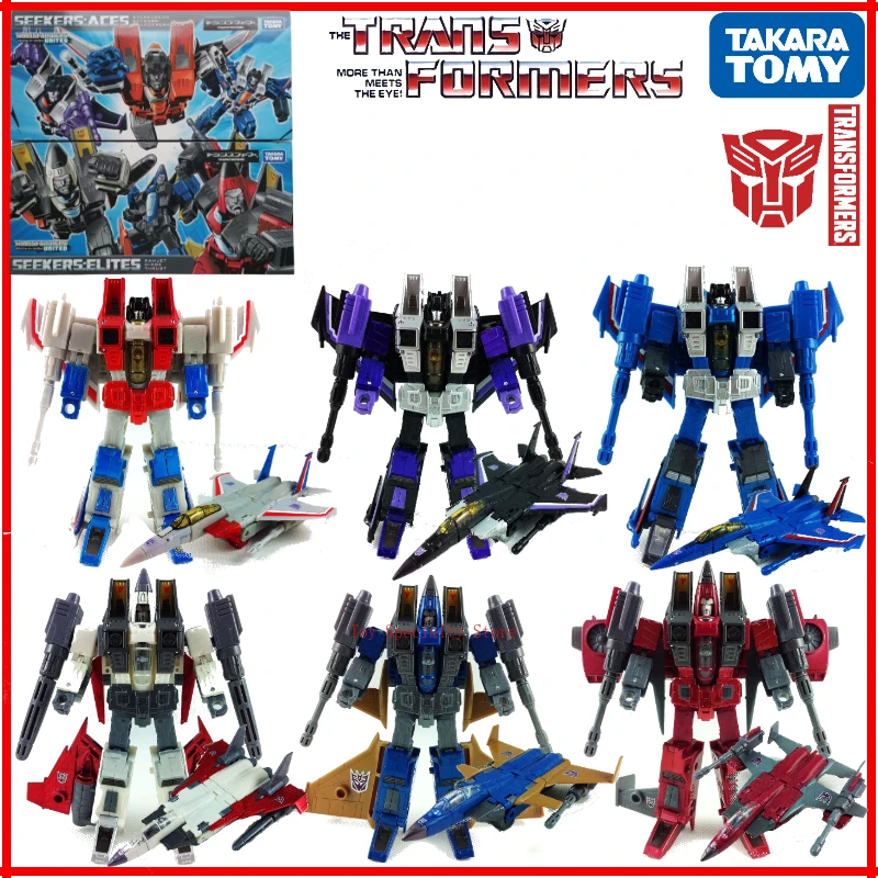 Originele Transformers Japanse VersieUN Limited "Starscream Skywarp Thunder" "Charge Elegy Jet" Anime Figuur Speelgoed Cadeau Collectie