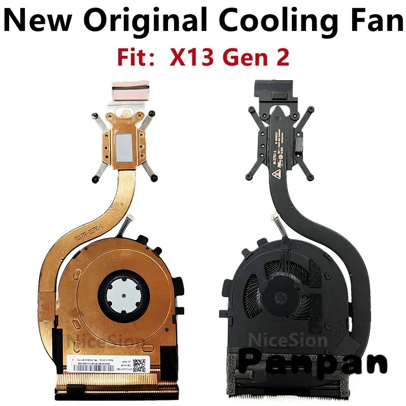 New Original for laptop Lenovo ThinkPad x13 Gen 2 CPU cooling fan heatsink radiator 5h41b77173