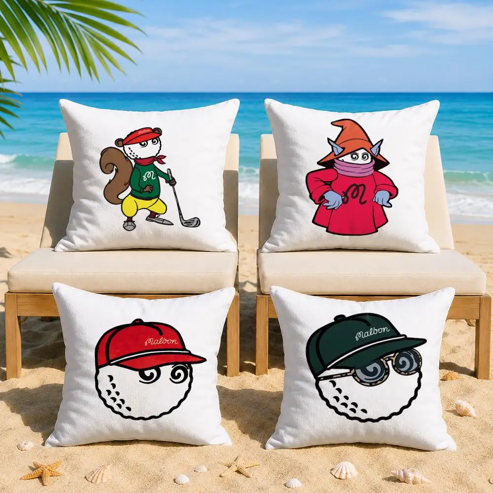 Leisure M-Malbones Golf Cushion Cover Soft Short Plush Double-Sided Printing Home Decor Machine Washable Pillow Case Gift