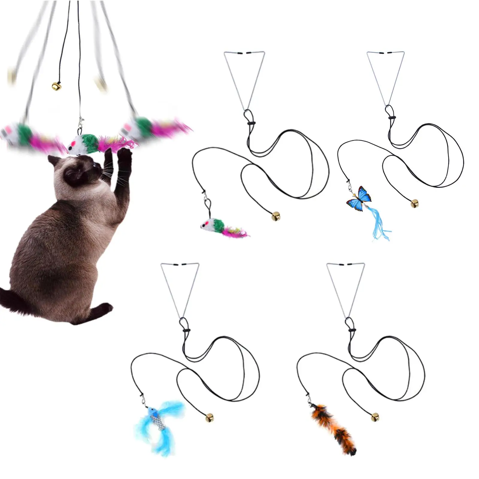 Cat Feather Toy, Retractable Cat Replacement Teaser, Interactive Catcher Teaser And Funny Exercise for