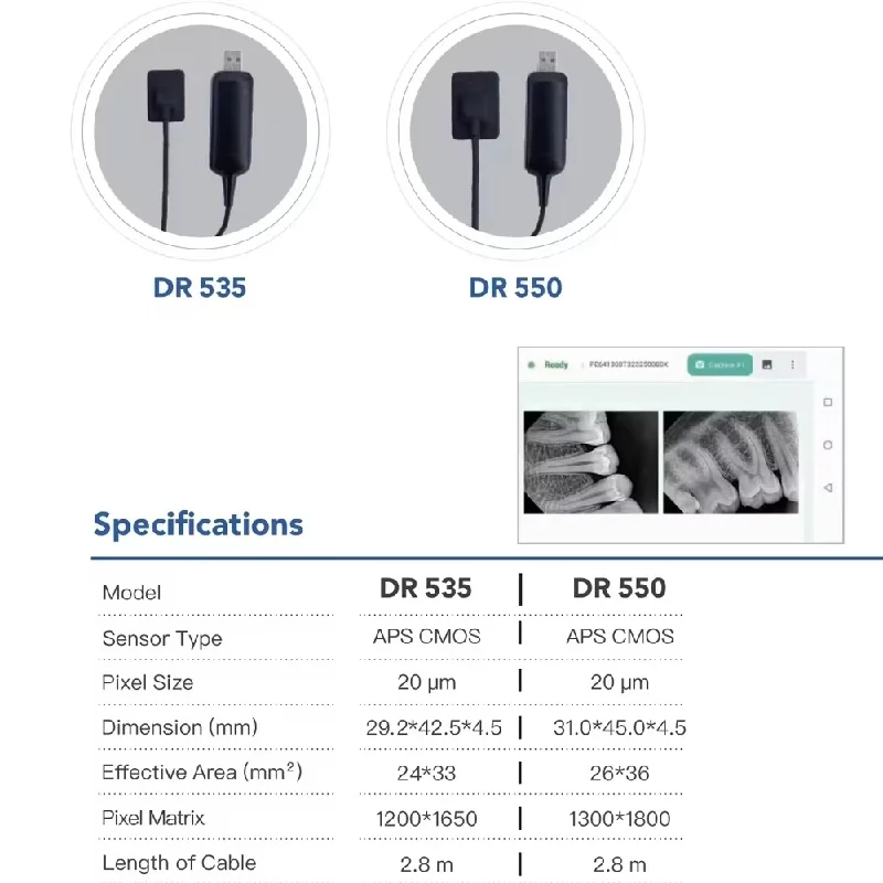 Dental tools High Resolution CMOS Digital Dental X-ray Sensor RVG System with Portable LCD Monitor for Intraoral Imaging