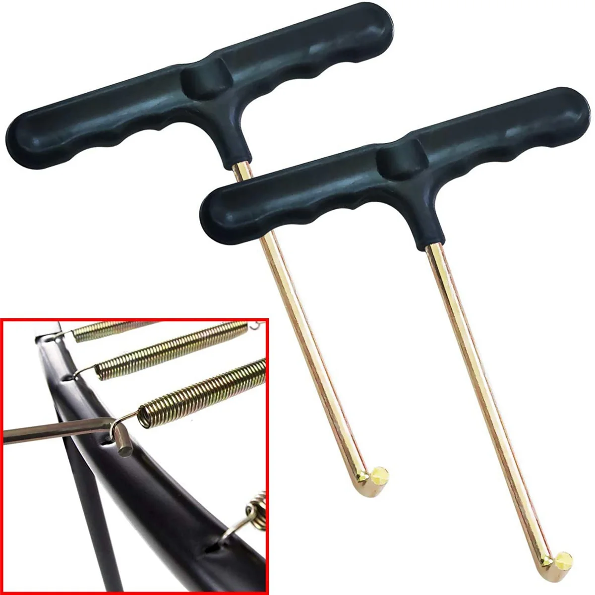 T-Hook Primavera Extrator Ferramenta, Trampolim Primavera, 2pcs