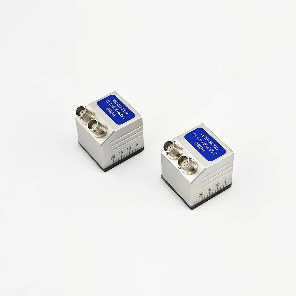 Twin Crystal Angle Probe 2.5MHz 5MHz Longitudinal Wave Transducer Ultrasonic Flaw Detector Accessory for Weld Testing