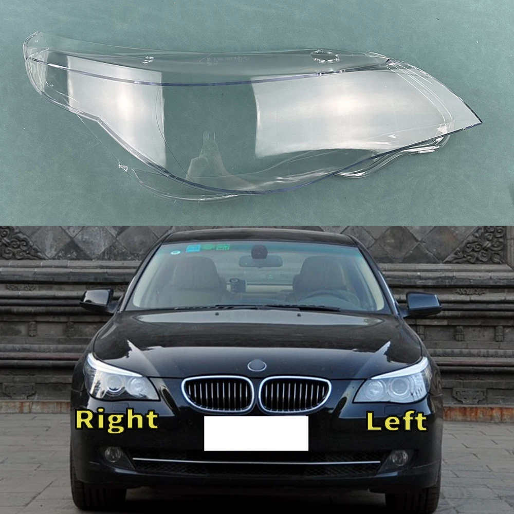 For BMW 5 Series E60 E61 523Li 525Li 530Li 2008-2010 Headlamp Cover Headlight Shell Lens Plexiglass Replace Original Lampshade